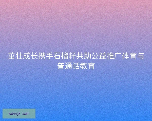 茁壮成长携手石榴籽共助公益推广体育与普通话教育 茁壮成长携手石榴籽共助公益推广体育与普通话教育